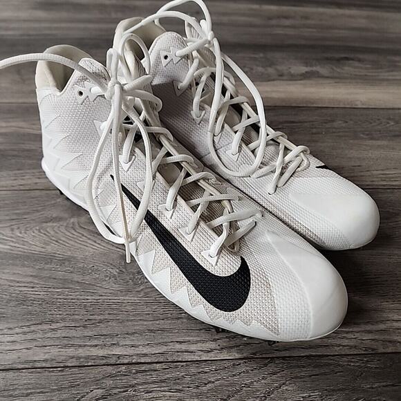 Nike Alpha Menace Pro Mid TD P Football Cleats White AJ6604-102 Men's Size 13 - Picture 1 of 10